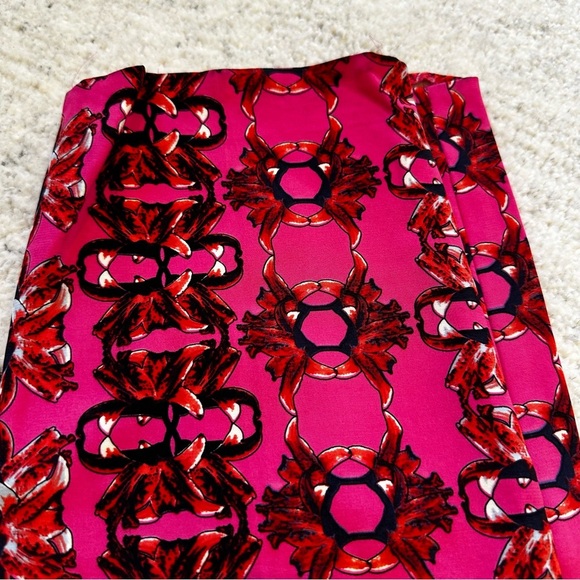 M Missoni Women’s Designer Luxury Cotton Silk Hot Pink Maximalist Pattern Pants - Picture 8 of 13